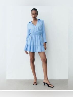 Zara Dress linen blend size M